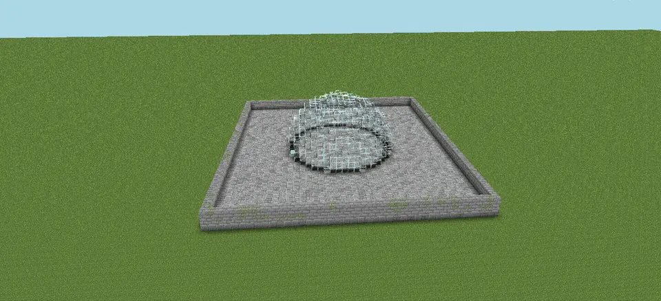 Hollow glass dome: the test plaza after /hsphere glass 9